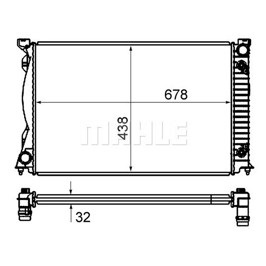 CR 830 000S - Radiator, engine cooling 