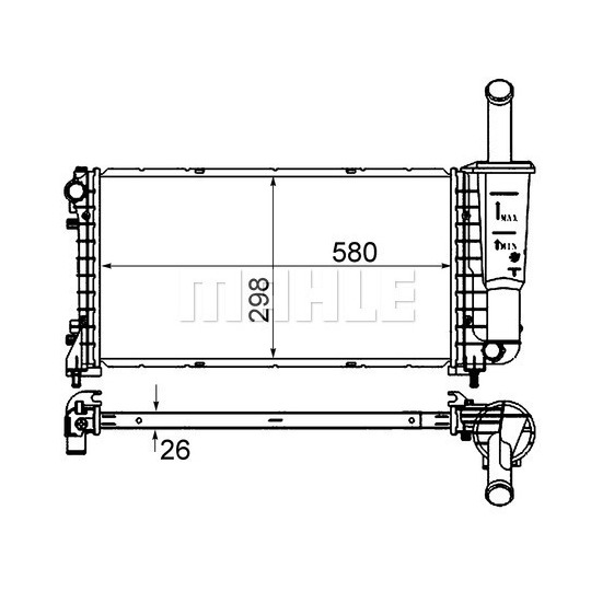 CR 843 000S - Radiator, engine cooling 