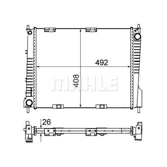 CR 841 000S - Radiator, engine cooling 