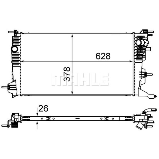 CR 840 000S - Radiator, engine cooling 