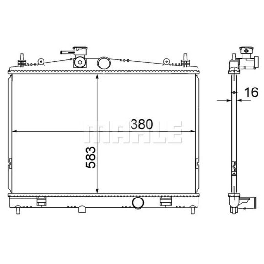 CR 856 000S - Radiator, engine cooling 