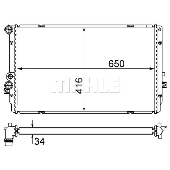 CR 854 000S - Radiator, engine cooling 