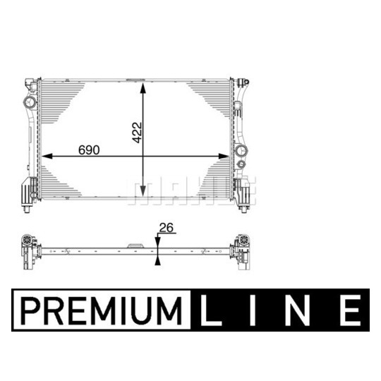 CR 931 000P - Radiator, engine cooling 