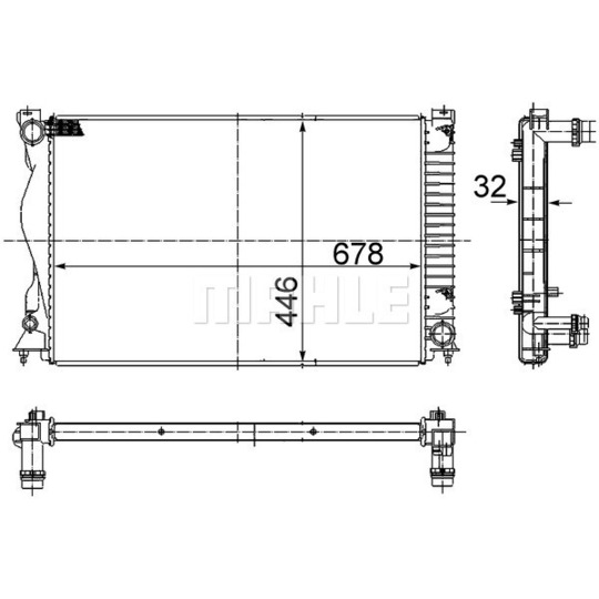 CR 978 000S - Radiaator,mootorijahutus 