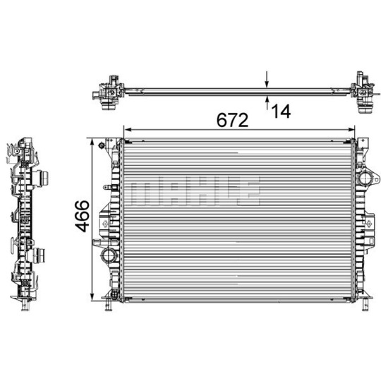 CR 906 000S - Radiaator,mootorijahutus 