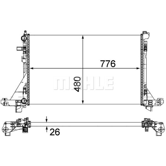 CR 866 000P - Radiator, engine cooling 