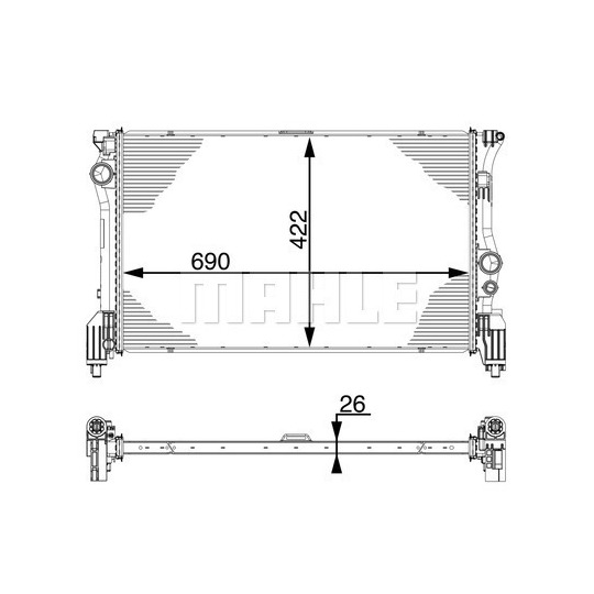 CR 931 000P - Radiator, engine cooling 