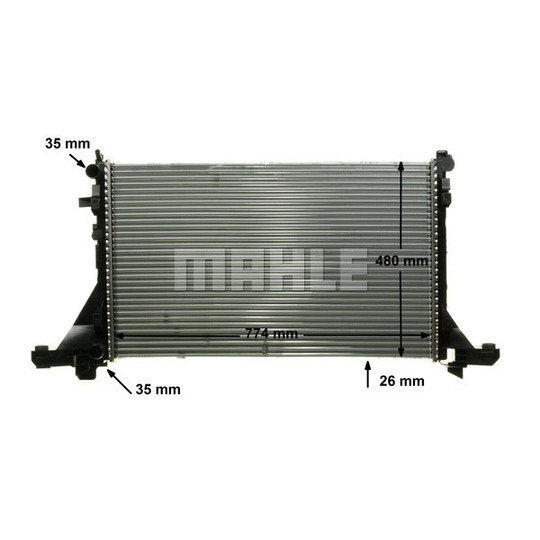 CR 866 000P - Radiator, engine cooling 