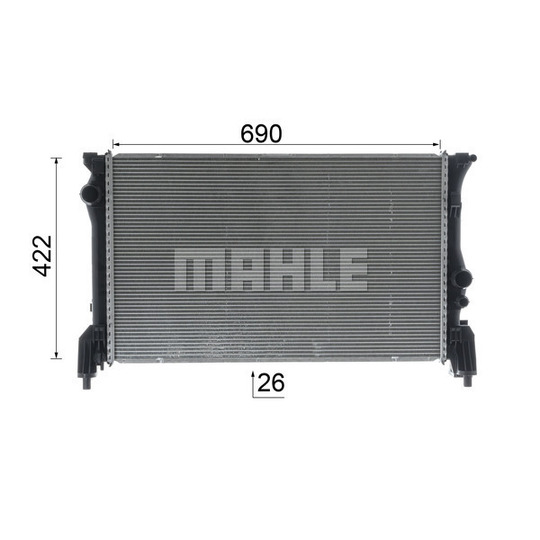 CR 931 000P - Radiator, engine cooling 