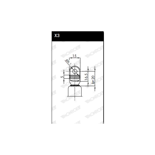 ML5646 - Gas Spring, bonnet 