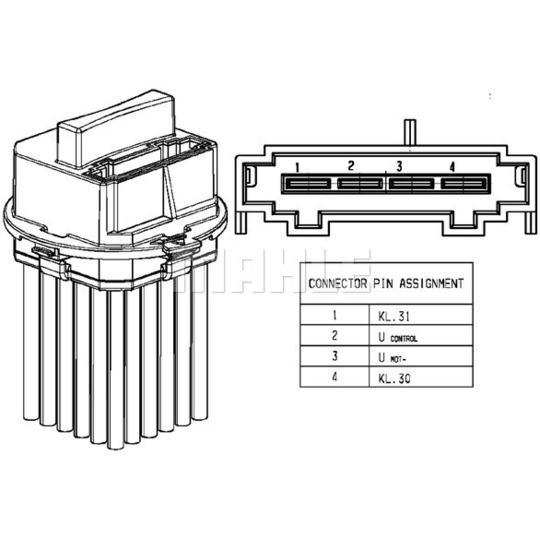 ABR 53 000P - Regulator, passenger compartment fan 