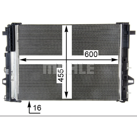 AC 446 000P - Condenser, air conditioning 