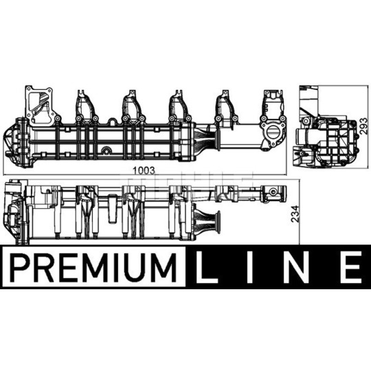 CE 13 000P - Cooler, exhaust gas recirculation 