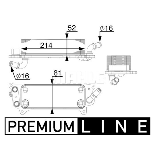 CLC 77 000P - Oljekylare, automatisk transmission 