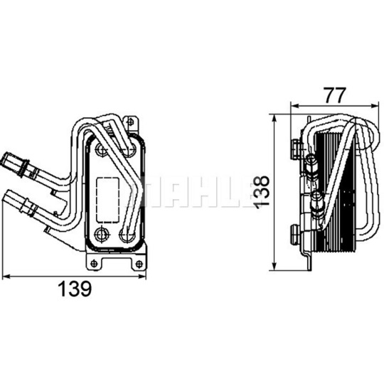 CLC 67 000P - Oil Cooler, engine oil 