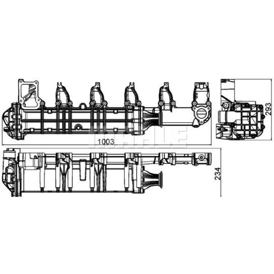 CE 13 000P - Cooler, exhaust gas recirculation 