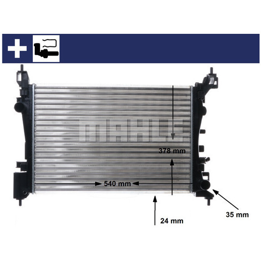 CR 1182 000S - Radiator, engine cooling 