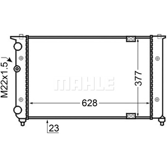 CR 134 000S - Radiator, engine cooling 