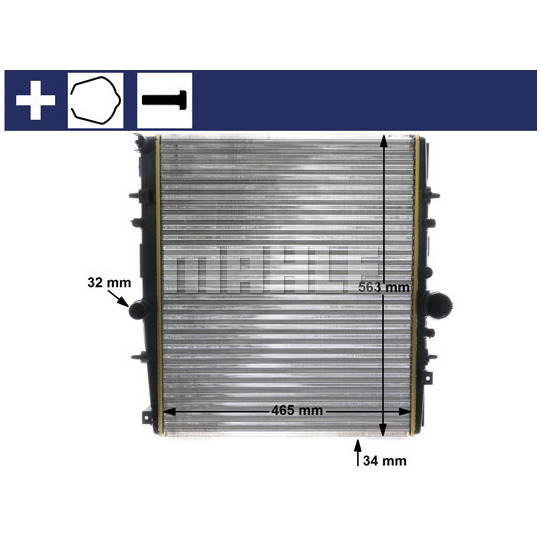 CR 1437 000S - Radiaator,mootorijahutus 