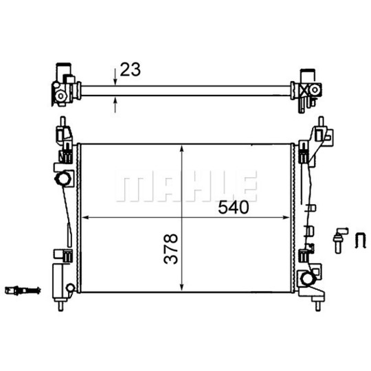 CR 1182 000S - Radiator, engine cooling 