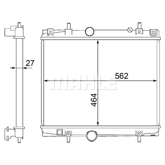 CR 1437 000S - Radiaator,mootorijahutus 