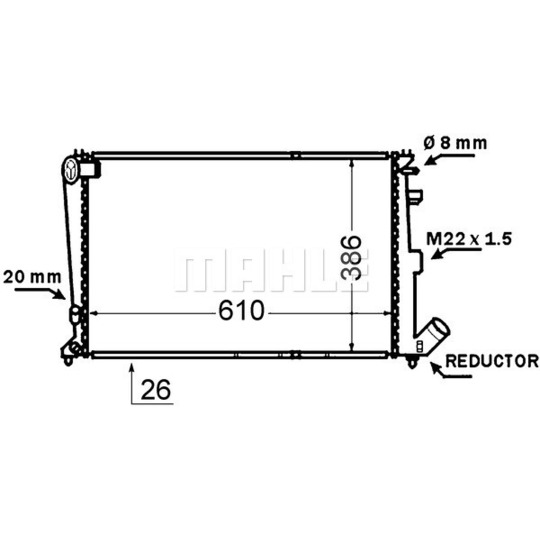 CR 1429 000S - Radiator, engine cooling 