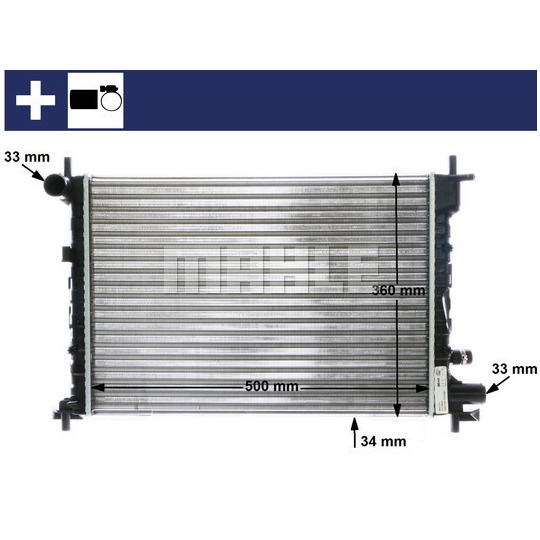 CR 381 000S - Radiator, engine cooling 