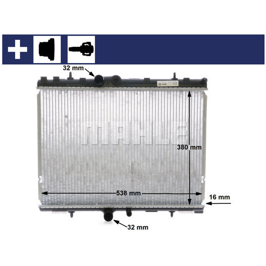 CR 1501 000S - Radiator, engine cooling 