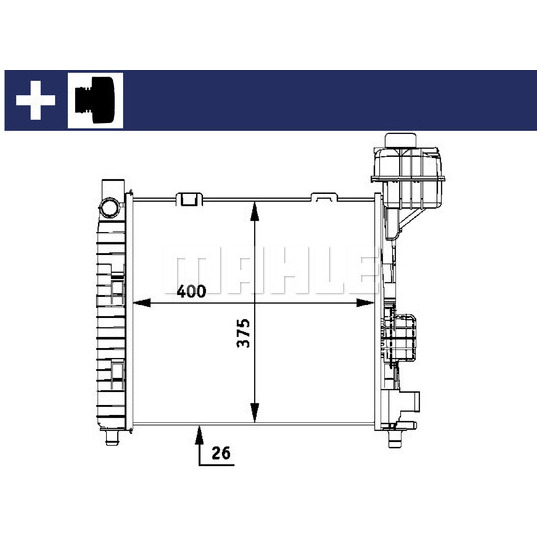 CR 322 000S - Radiator, engine cooling 