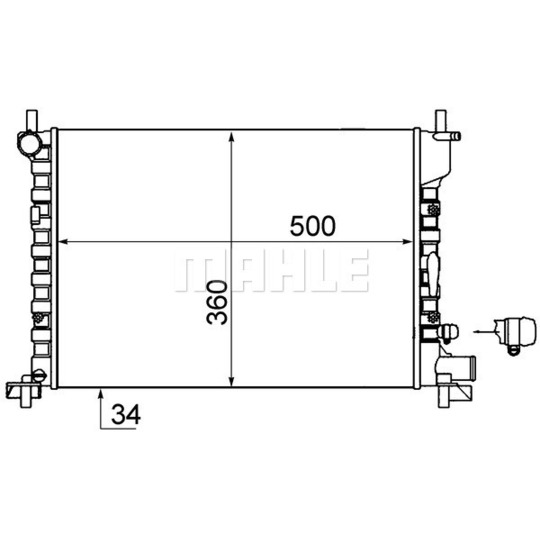 CR 381 000S - Radiator, engine cooling 