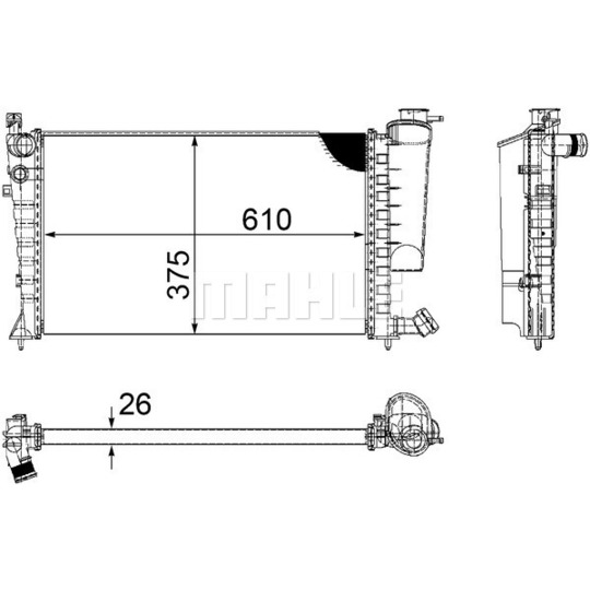 CR 2206 000S - Radiaator,mootorijahutus 