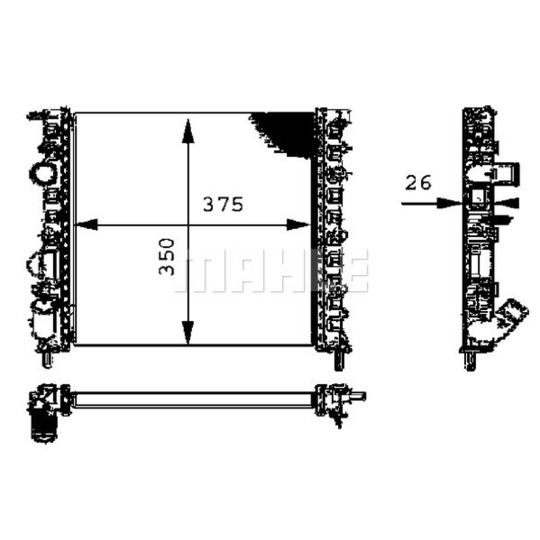 CR 308 000S - Radiator, engine cooling 