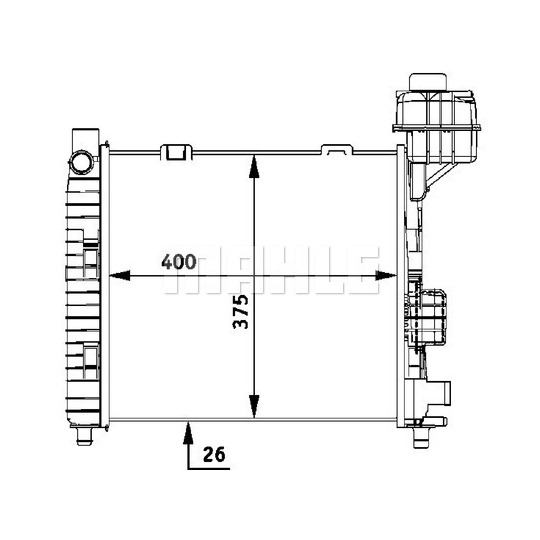 CR 322 000S - Radiator, engine cooling 