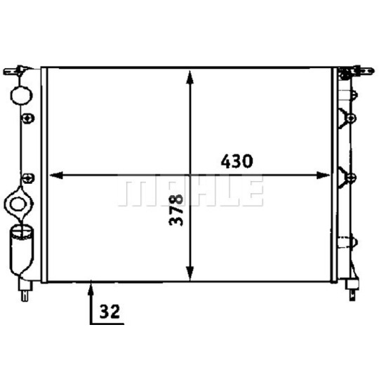 CR 476 000S - Radiator, engine cooling 