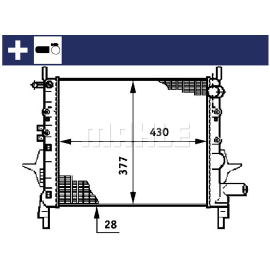 CR 614 000S - Radiator, engine cooling 