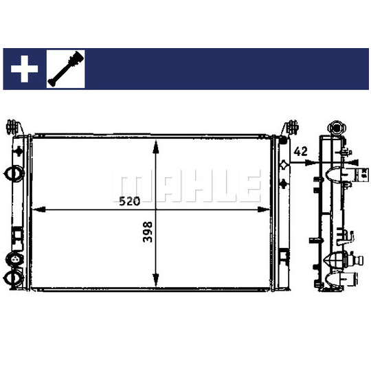 CR 645 000S - Radiator, engine cooling 