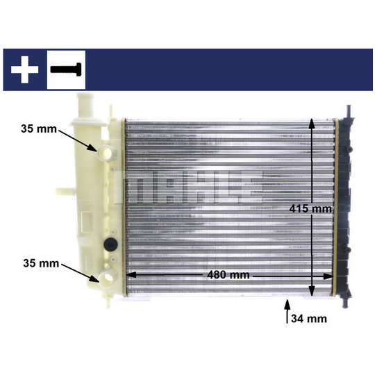 CR 599 000S - Radiator, engine cooling 