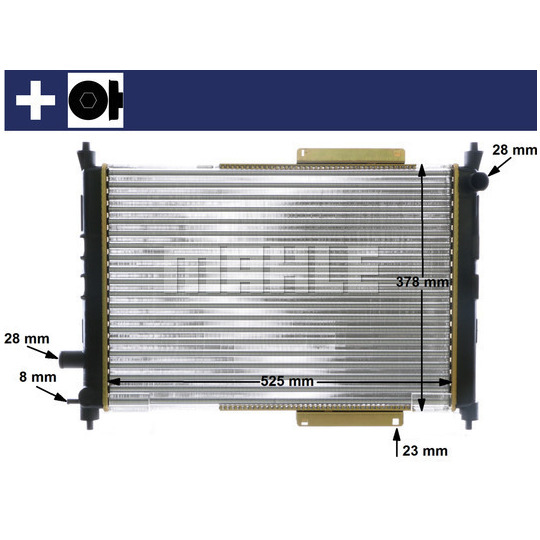 CR 622 000S - Radiator, engine cooling 