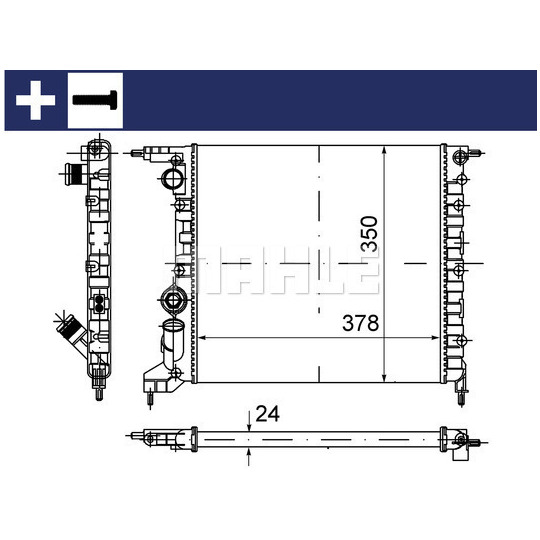 CR 615 000S - Radiaator,mootorijahutus 