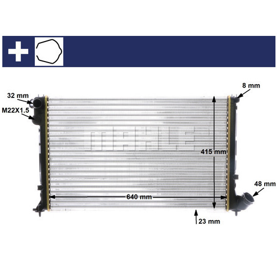 CR 593 000S - Radiator, engine cooling 