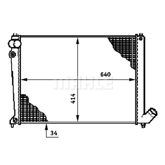 CR 594 000S - Radiator, engine cooling 