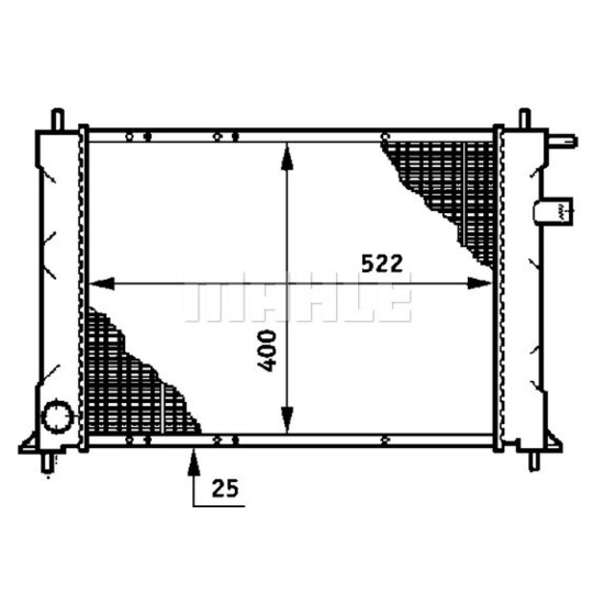 CR 622 000S - Radiator, engine cooling 