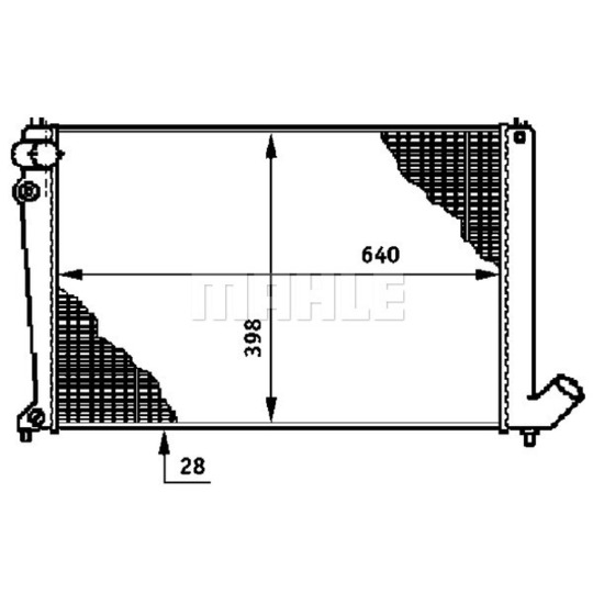 CR 593 000S - Radiaator,mootorijahutus 