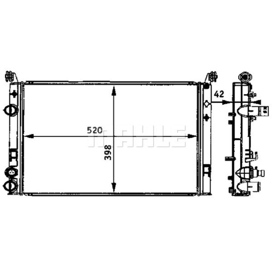 CR 645 000S - Radiator, engine cooling 