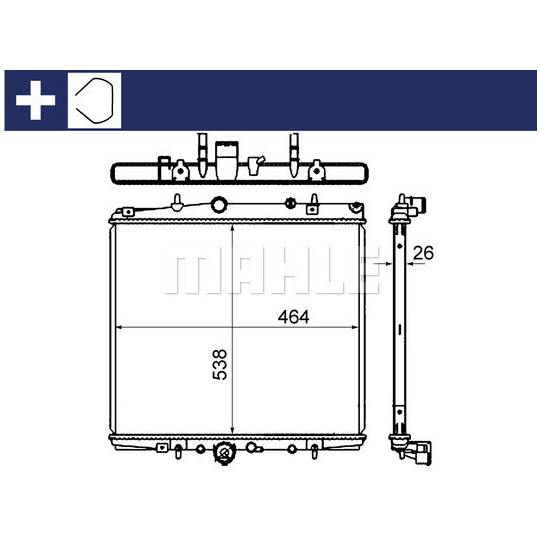 CR 851 000S - Radiator, engine cooling 