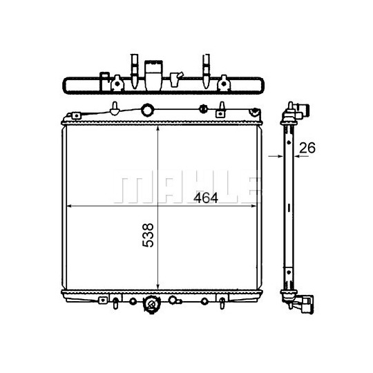 CR 851 000S - Radiator, engine cooling 