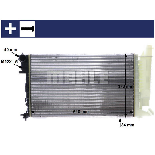 CR 481 000S - Radiaator,mootorijahutus 