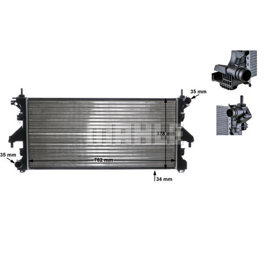 CR 886 000S - Radiator, engine cooling 