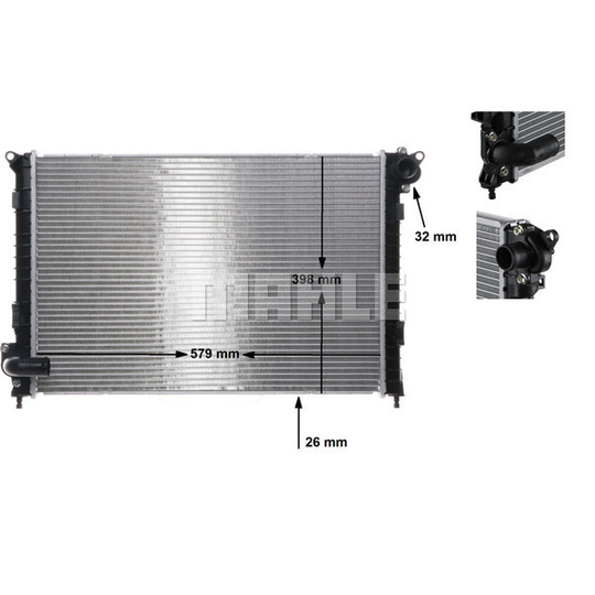 CR 983 000S - Radiator, engine cooling 