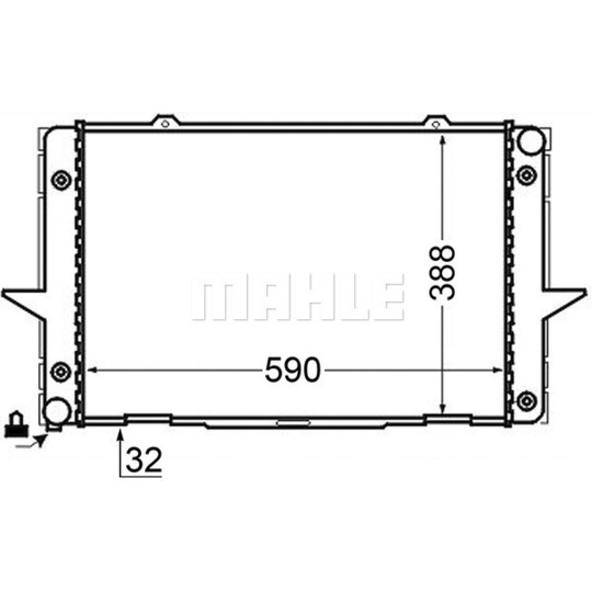 CR 764 000S - Radiator, engine cooling 